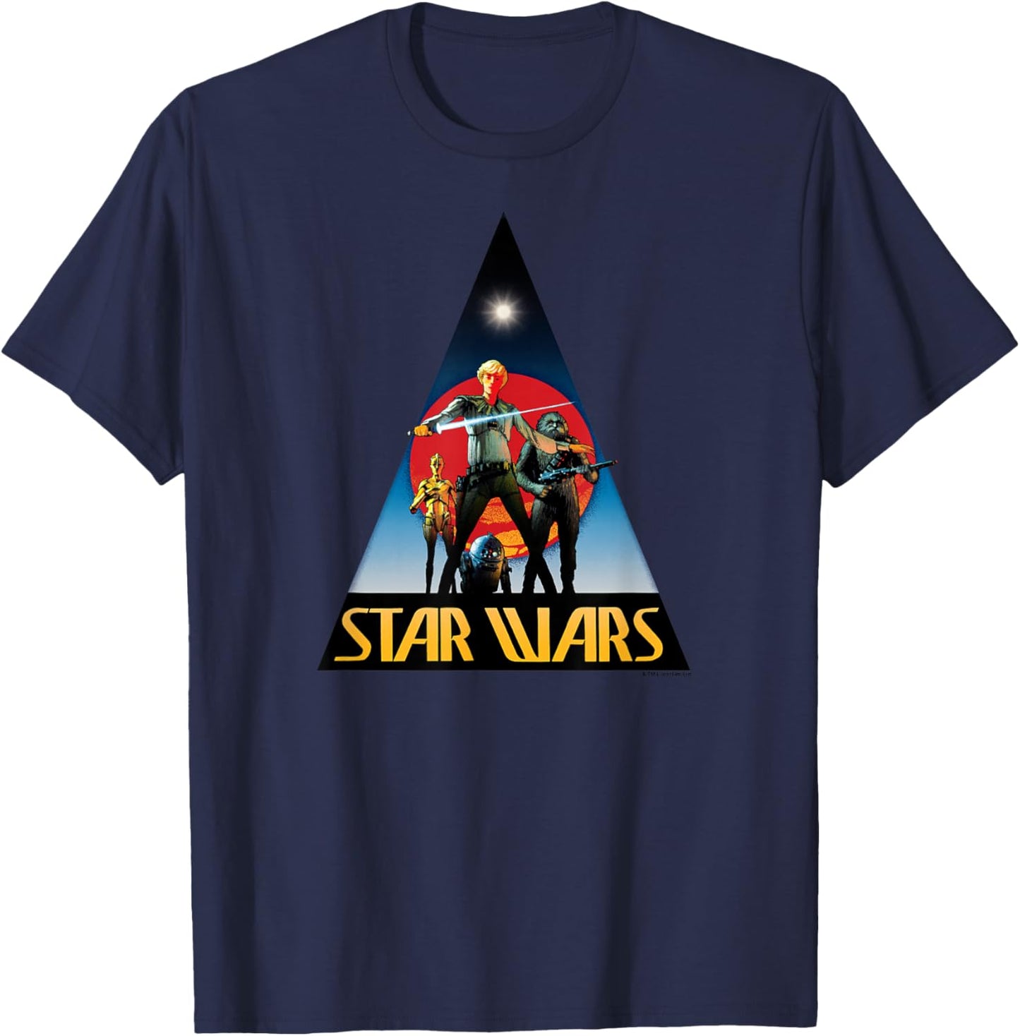 Star Wars - Classic - Retro Star Wars Logo T-Shirt - T-Shirt | Navy