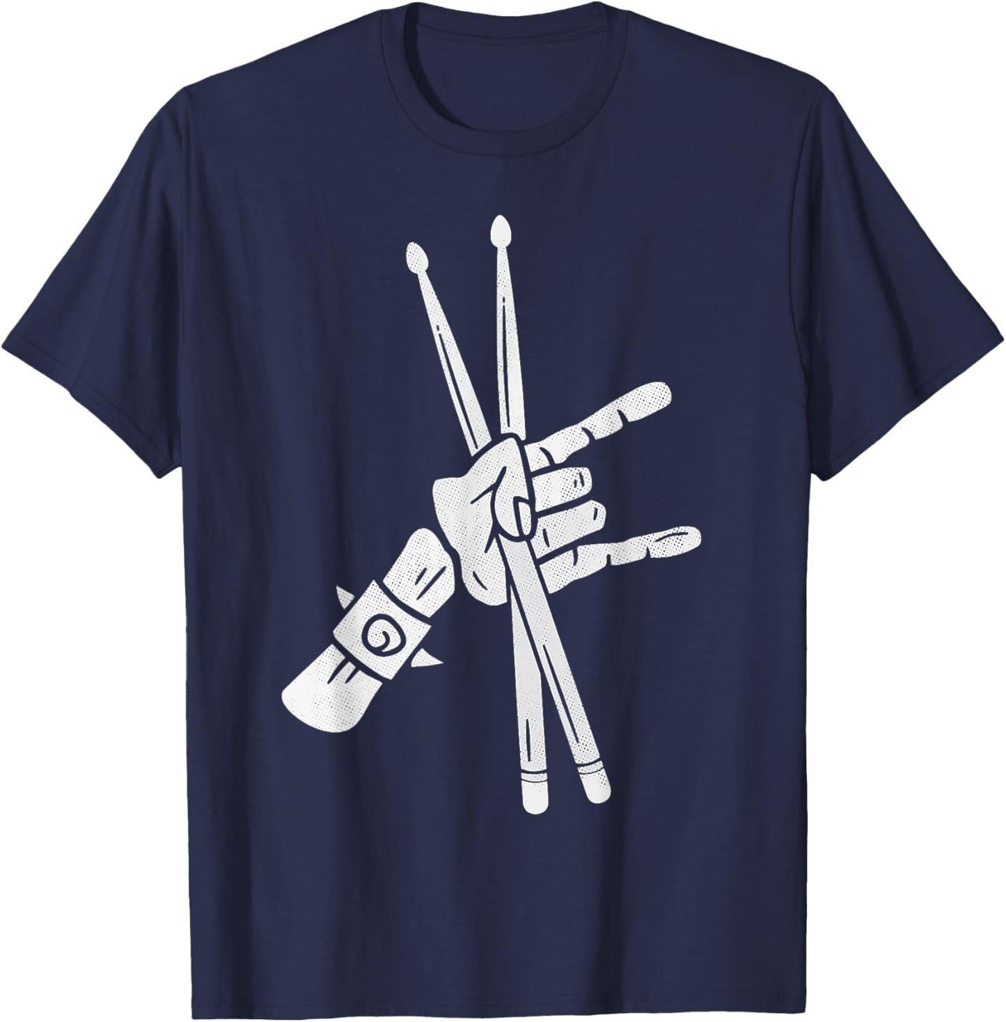 Drums Drummers Men Boys Drummer T-Shirt - T-Shirt | Navy