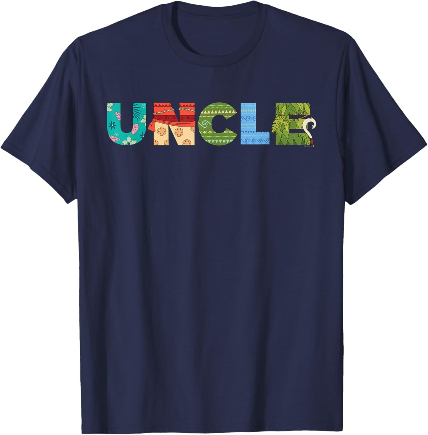 Disney Moana Letters Uncle Birthday Gift Family Disney Trip T-Shirt - T-Shirt | Navy