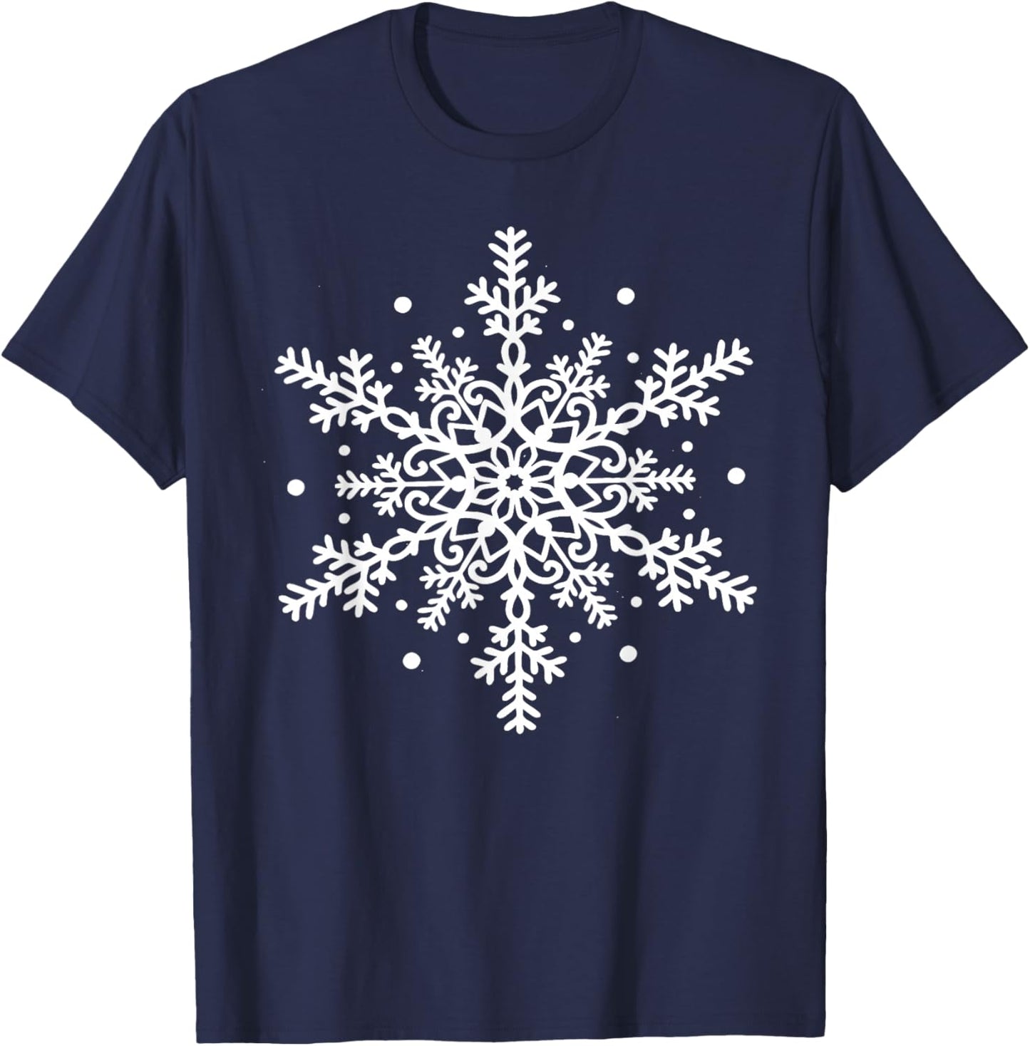 Winter Christmas Snowflake Matching Cozy Family Outfits T-Shirt - T-Shirt | Navy