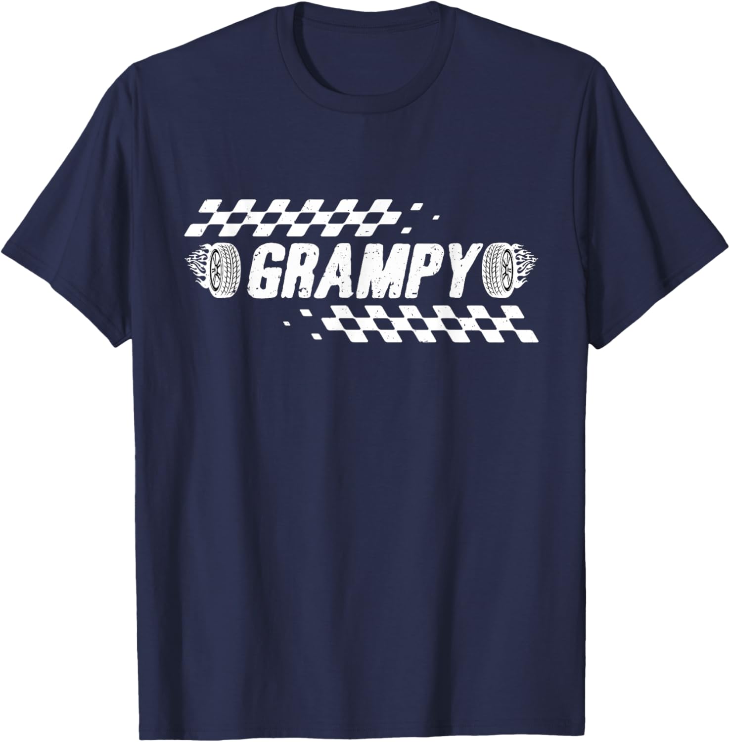 Grampy Racing Race Car Family Birthday Matching T-Shirt - T-Shirt | Navy