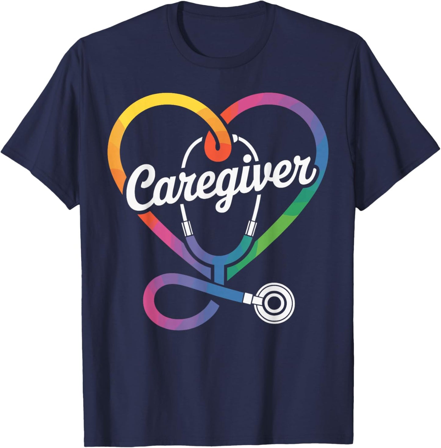 Caregiver Heart T-Shirt - T-Shirt | Navy