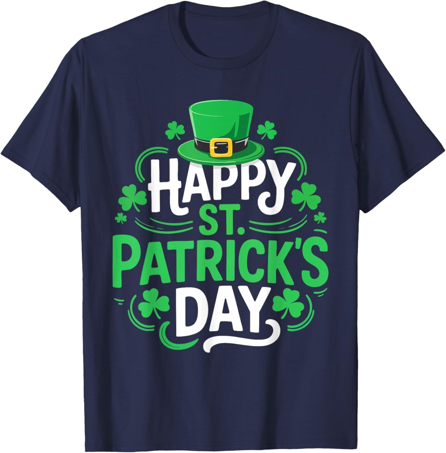 Happy St Patrick's Day Shirt Funny Irish Men Women Kids T-Shirt - T-Shirt | Navy