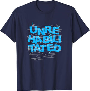 Blue Color Unrehabilitated Blue Graphic T-Shirt - T-Shirt | Navy