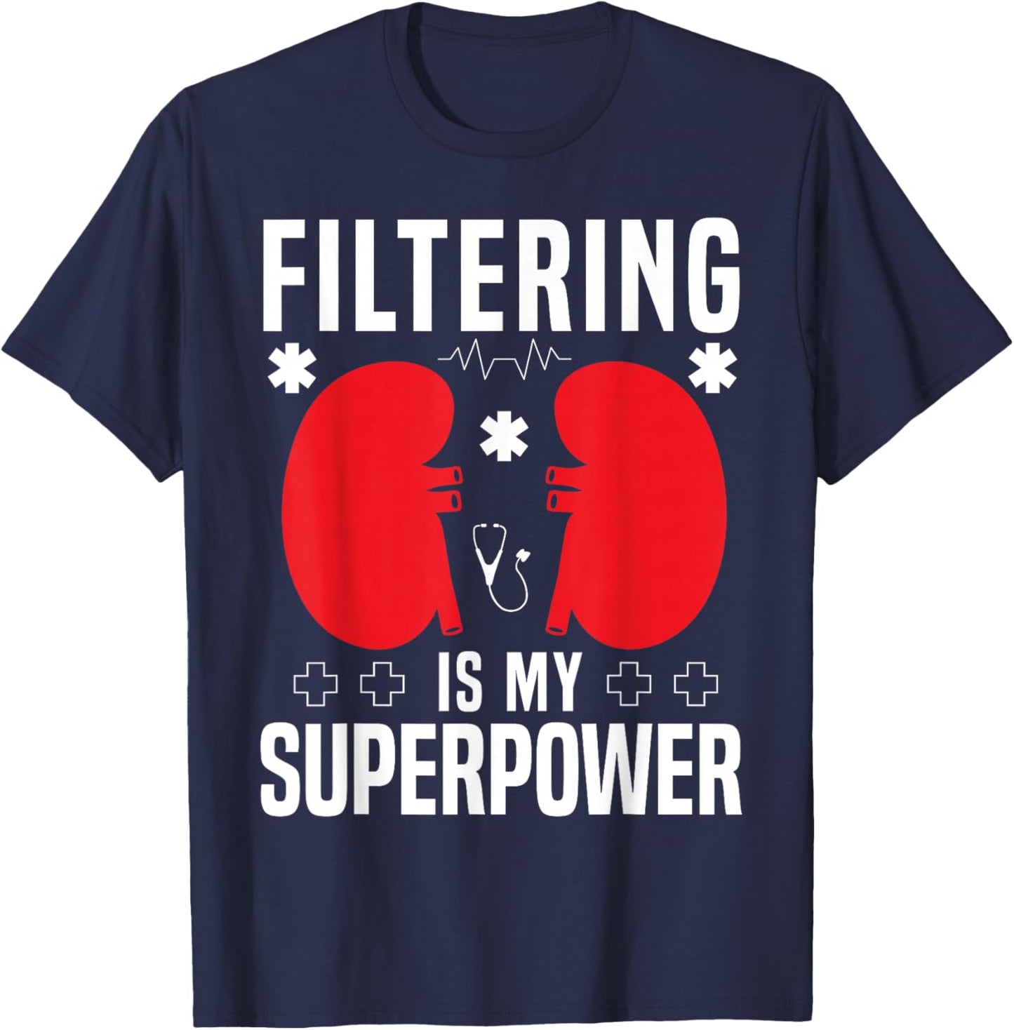 Filtering Dialysis Nurse Dialysis Technician T-Shirt - T-Shirt | Navy