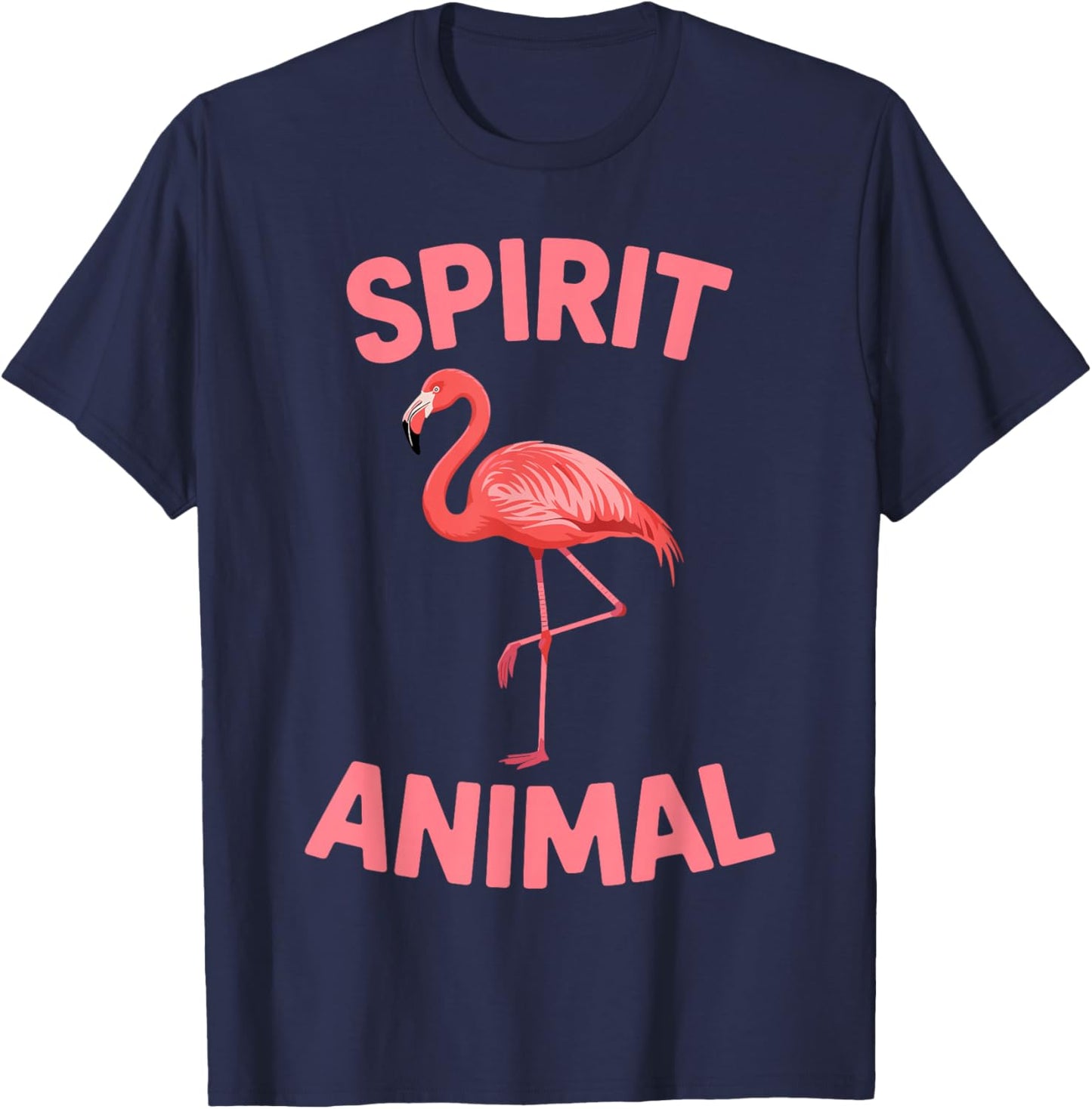 Funny Flamingo Art Women Kids Pink Flamingo Lover T-Shirt - T-Shirt | Navy