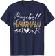 Baseball Mawmaw Leopard Baseball Heart T-Shirt - T-Shirt | Navy