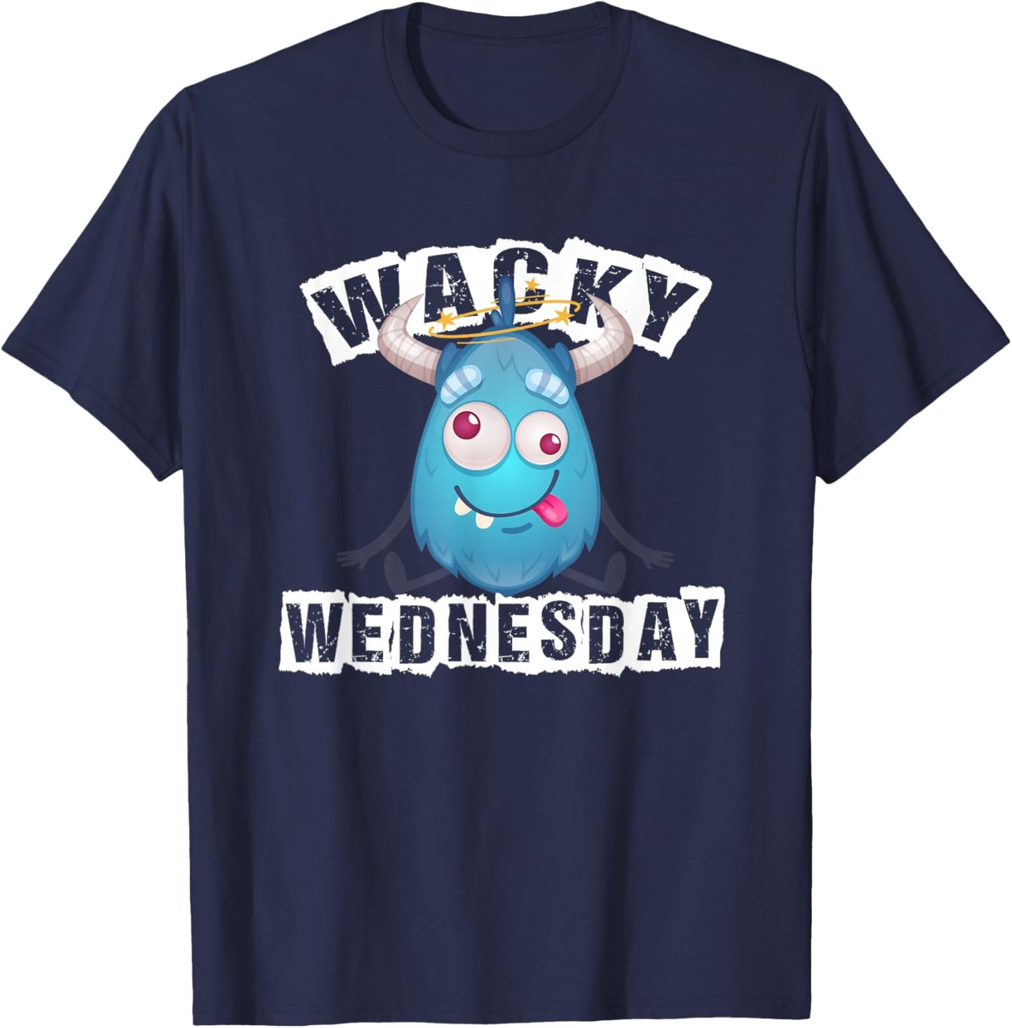 Wacky Wednesday Kids and Teachers | Mismatch Day Spirit Week T-Shirt - T-Shirt | Navy