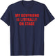 Pop My Boyfriend is Literally On Stage, Pop Concert Lovers T-Shirt - T-Shirt | Navy