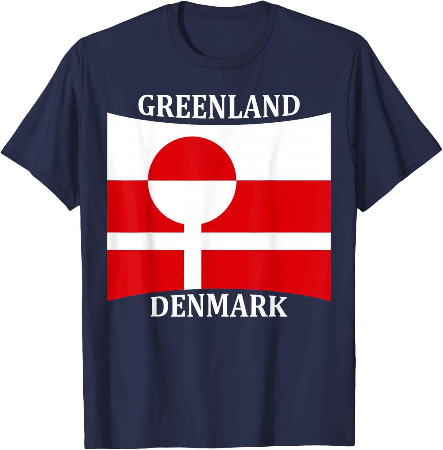 Greenland Denmark Flag United Stand Together Support Freedom T-Shirt - T-Shirt | Navy