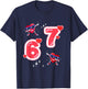 67 Valentines Shirt 67 Hearts Dabbing Valentine Six Seven T-Shirt - T-Shirt | Navy