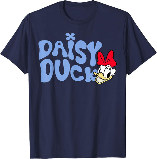 Disney Mickey and Friends Daisy Duck Classic Vintage Art T-Shirt - T-Shirt | Navy