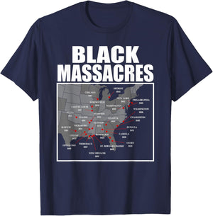 African American History Awareness Map Afro Women Men T-Shirt - T-Shirt | Navy