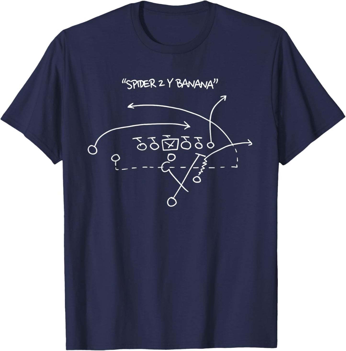 Spider 2 Y Banana Funny Football Lover Player T-Shirt - T-Shirt | Navy