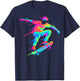 Cool Skater Skateboard Player Skateboarding Men Kids Boys T-Shirt - T-Shirt | Navy