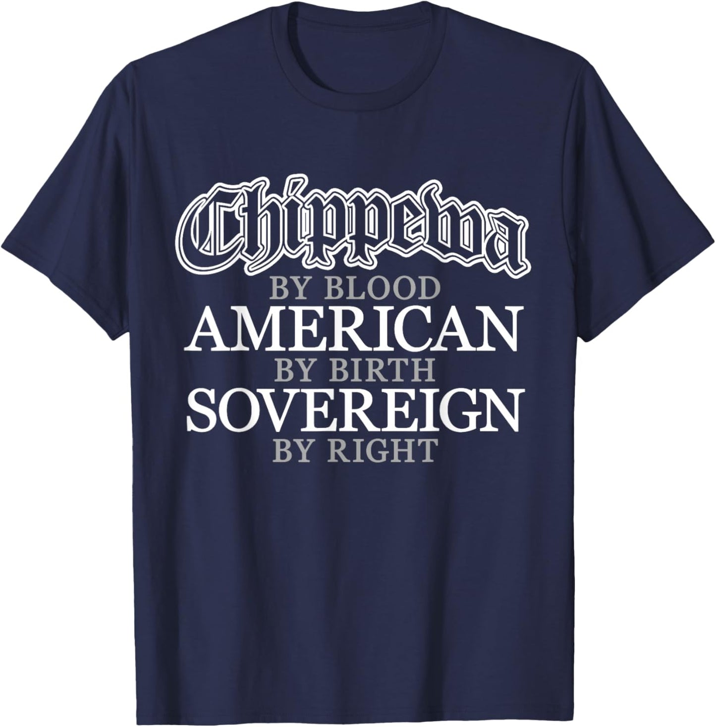 Chippewa Native American Indian T-Shirt - T-Shirt | Navy
