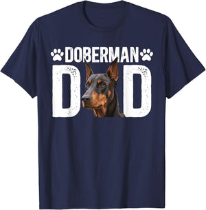 Doberman Dad Proud Dad of A Doberman Pinscher Dad T-Shirt - T-Shirt | Navy