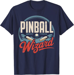 Pinball Player Retro Arcade Pinball Wizard T-Shirt - T-Shirt | Navy