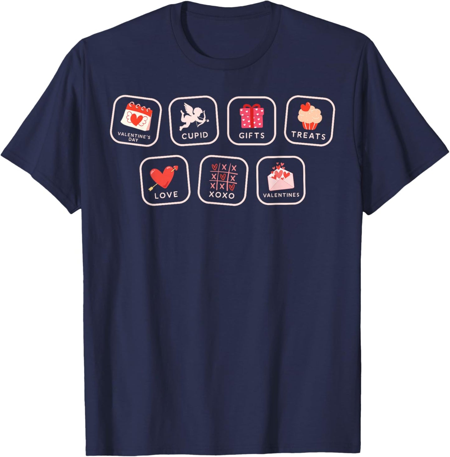 Valentine SPED Teacher AAC PCS Symbol Behavior Speech T-Shirt - T-Shirt | Navy