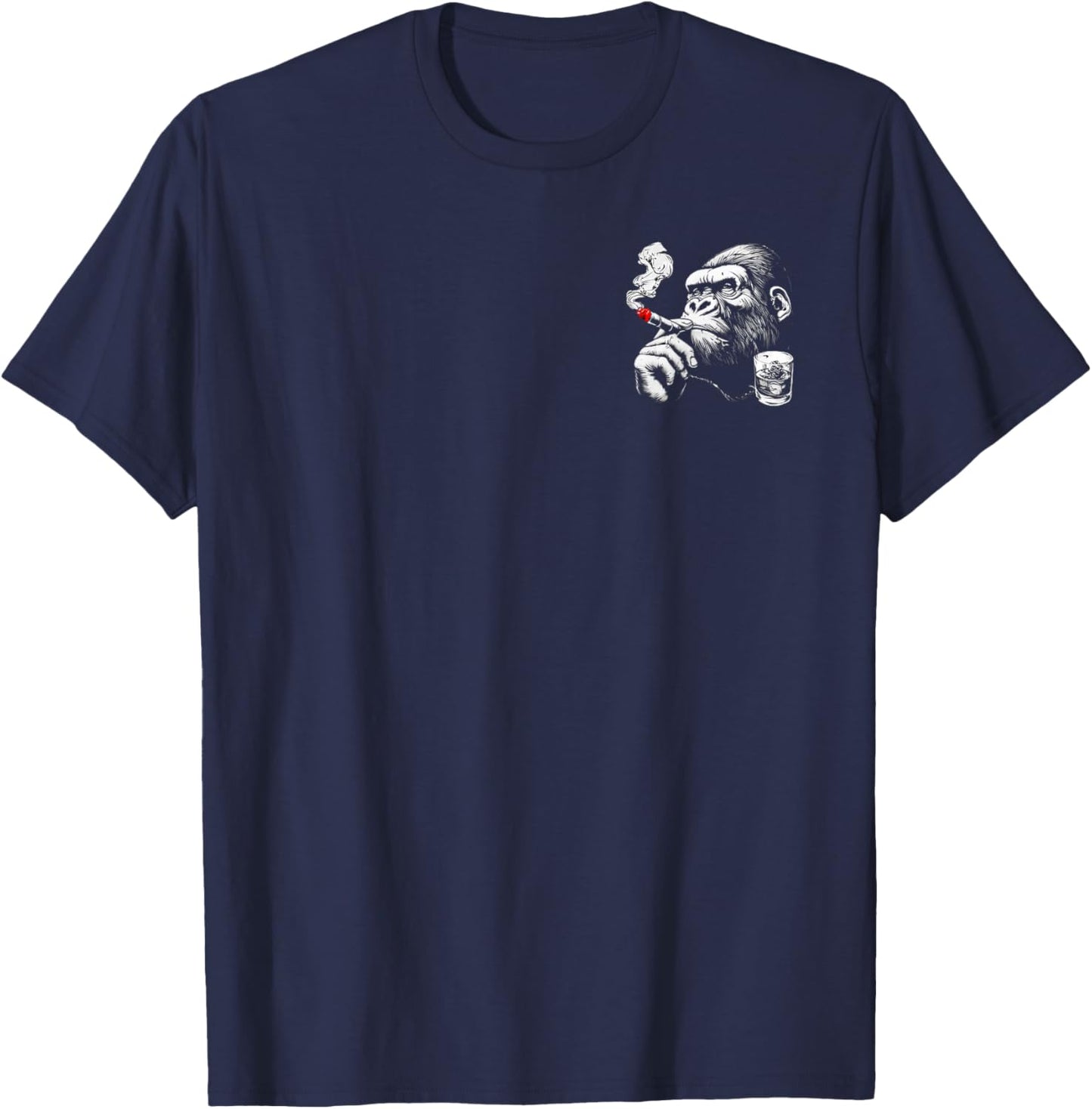 (2 Sided) I'm A Simple Old Man I Am Grumpy and I Like Boobs T-Shirt - T-Shirt | Navy