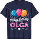 Happy Birthday Olga T-Shirt - T-Shirt | Navy