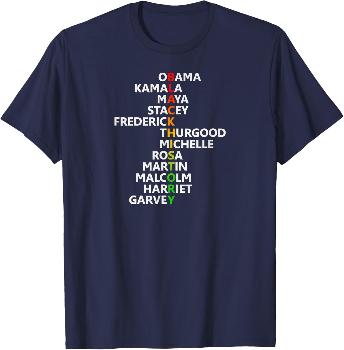 Black History Month Leaders Black History Month T-Shirt - T-Shirt | Navy