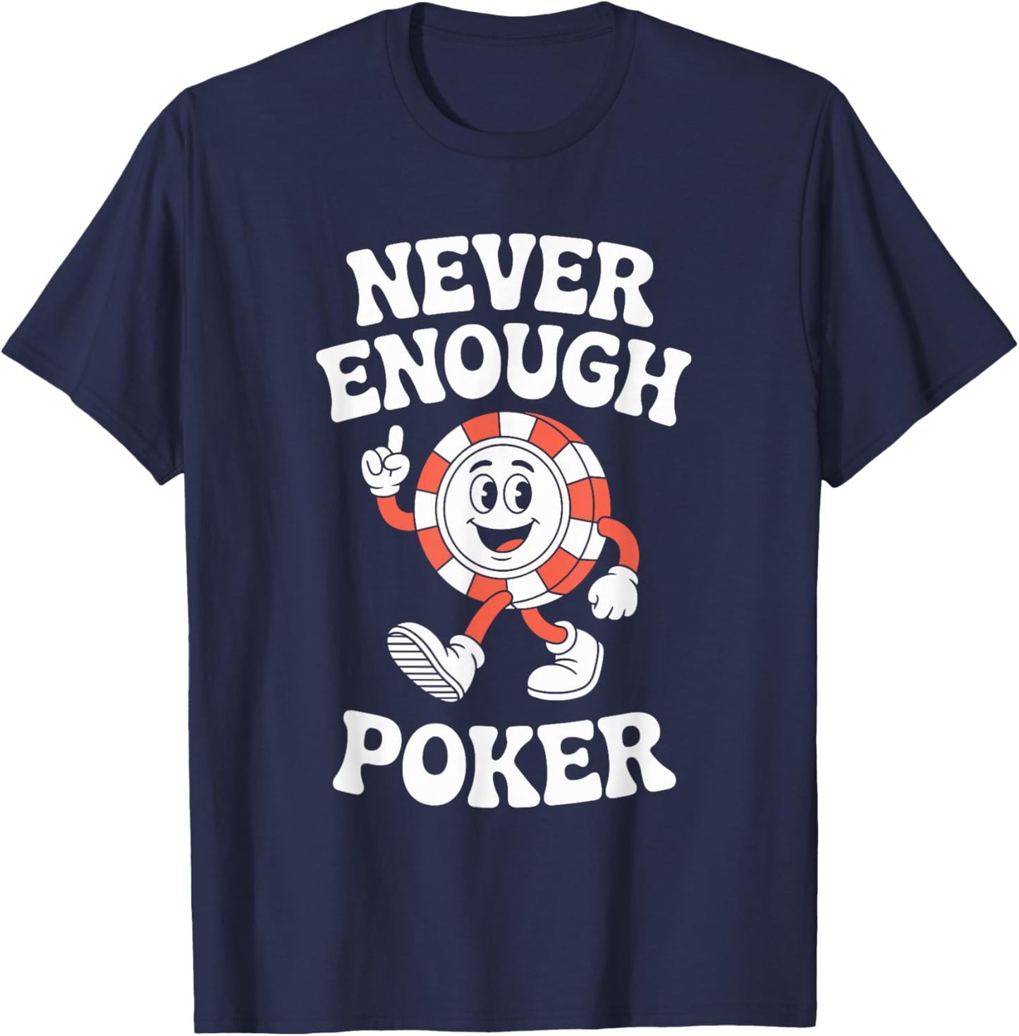 Funny Poker Retro T-Shirt - T-Shirt | Navy