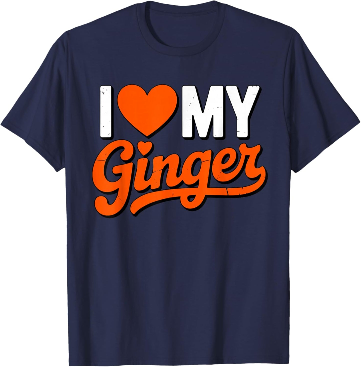 I Heart My Ginger Gingers are My Type Proud Redhead T-Shirt - T-Shirt | Navy