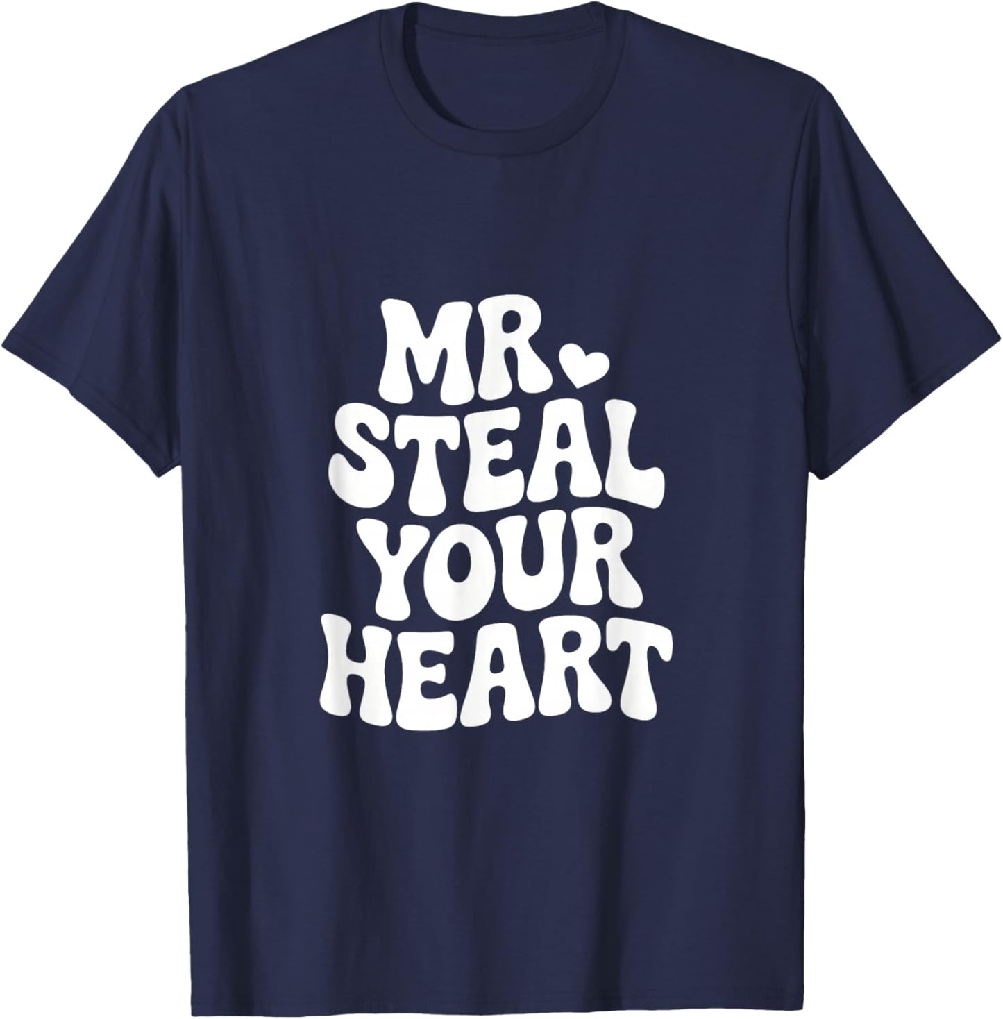 Mr Steal Your Heart Valentine's Day Boys Toddler Kids T-Shirt - T-Shirt | Navy