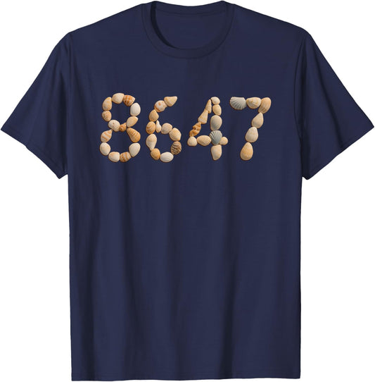 86 47 8647 Shirt 86 47 Seashells Sea Shells Summer Beach T-Shirt - T-Shirt | Navy