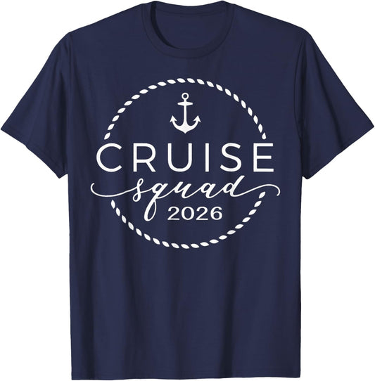 Cruise Squad 2026 Summer Vacation Matching Family Cruise T-Shirt - T-Shirt | Navy