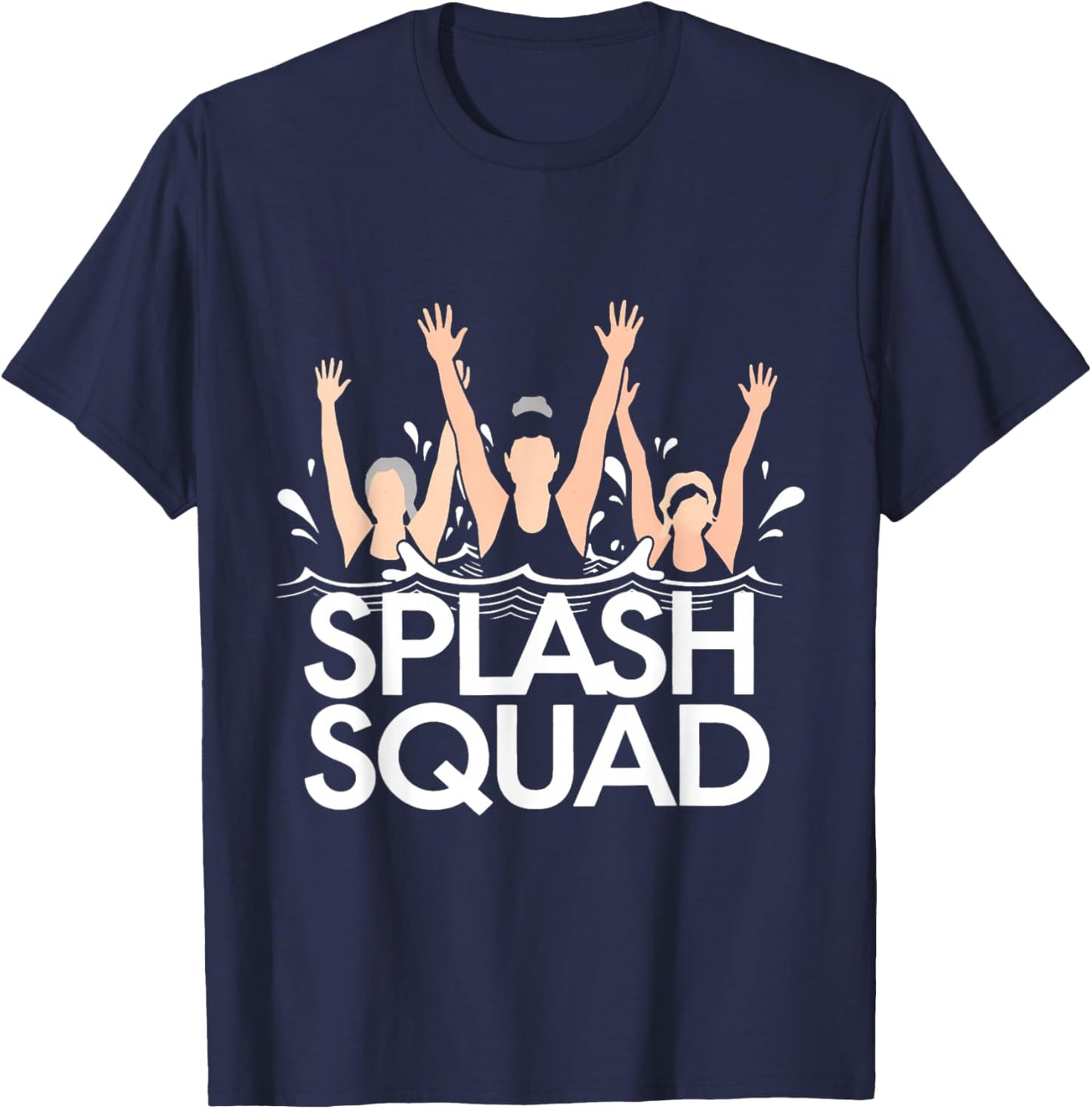 Water Aerobics Aqua Waterobics Instructor Splash Squad T-Shirt - T-Shirt | Navy