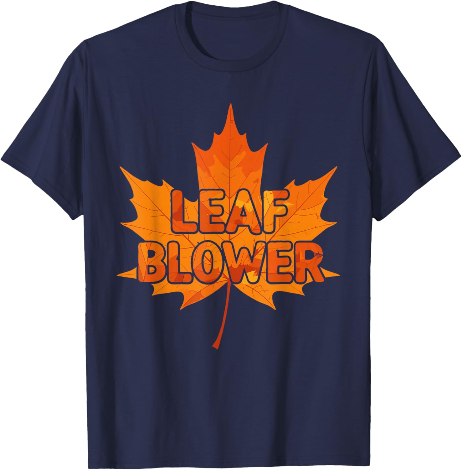 Leaf Blower Autumn Funny Halloween Matching Couples Costume T-Shirt - T-Shirt | Navy