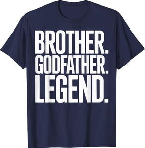 Brother Godfather Legend Great for Proud Family Men T-Shirt - T-Shirt | Navy