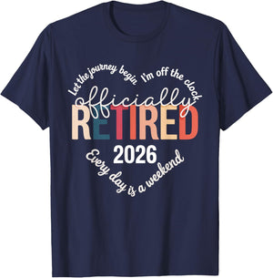 Officially Retired 2026 Women T-Shirt - T-Shirt | Navy