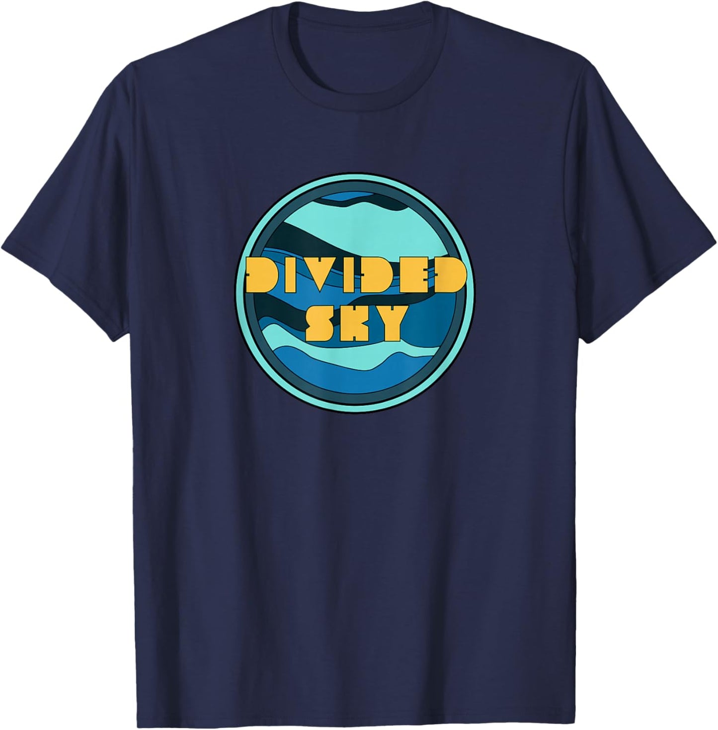 Divided Sky l Music-Inspired Artwork T-Shirt - T-Shirt | Navy