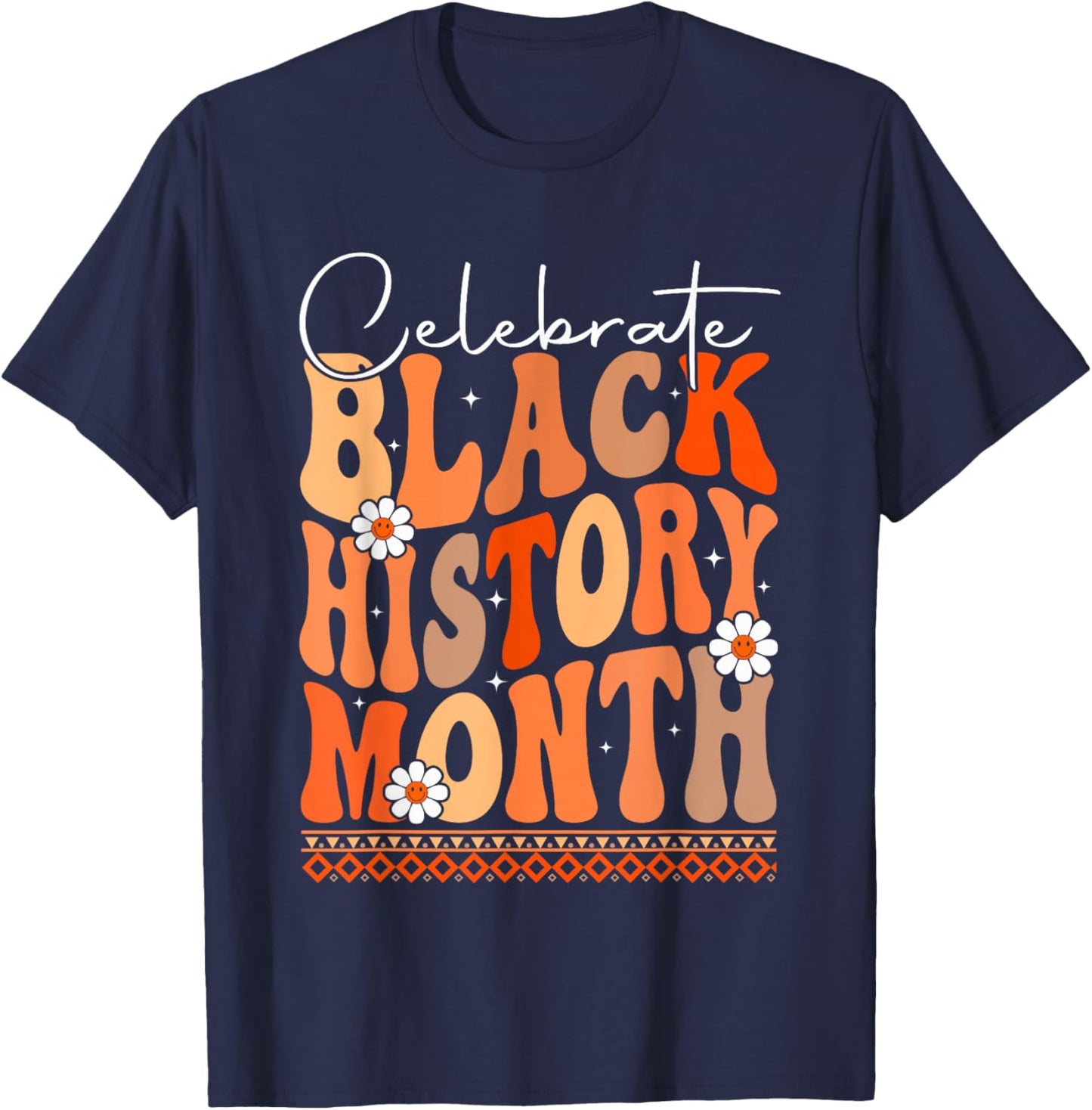 Celebrate Black History Month Women Kids T-Shirt - T-Shirt | Navy