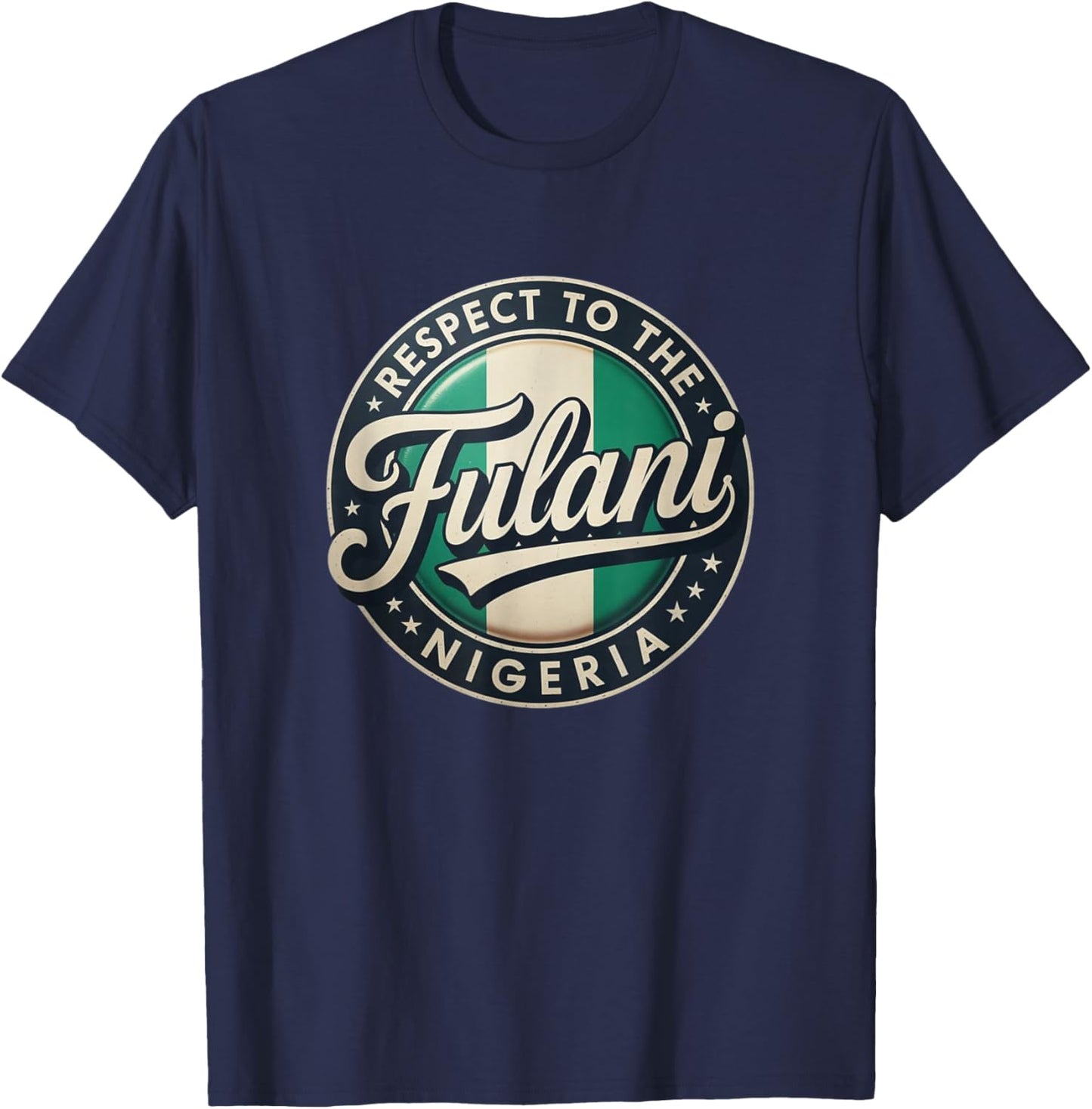 Fulani Nigeria Respect Vintage Emblem Heritage T-Shirt - T-Shirt | Navy