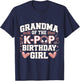 Grandma of The K-Pop Birthday Girl K Pop Birthday T-Shirt - T-Shirt | Navy