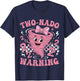 Two Nado Warning Coquette Bow 2nd Birthday 2 Year Old Girls T-Shirt - T-Shirt | Navy