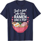 Just A Girl Who Loves Ramen and K-Pop Girl Kpop K Pop T-Shirt - T-Shirt | Navy
