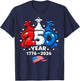 Kids 4th of July 250 Year Patriotic Red, White USA 250th T-Shirt - T-Shirt | Navy