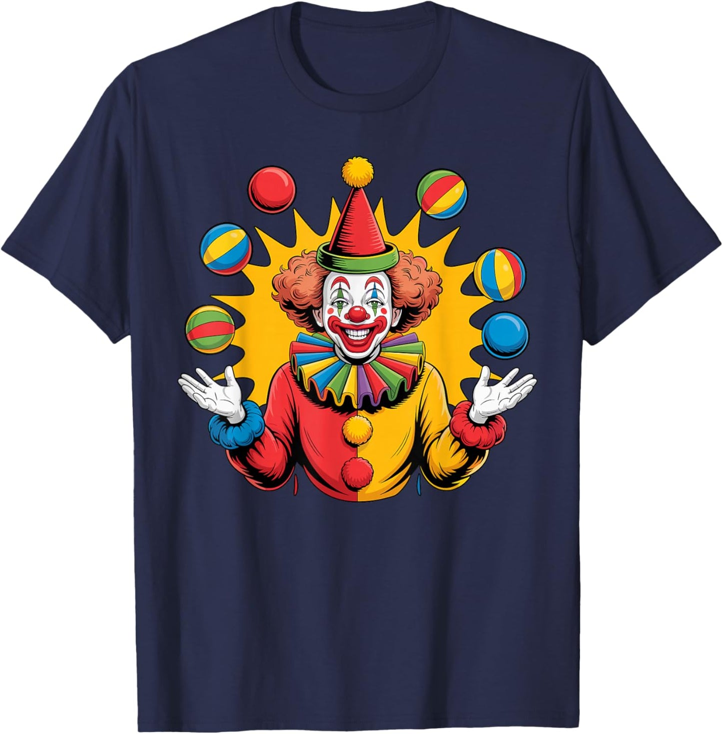 Clown Juggling Circus T-Shirt - T-Shirt | Navy