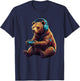Bear Gaming Animal Video Games Funny Bear T-Shirt - T-Shirt | Navy