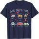 Funny God Says I Am Christian Valentine Vehicle Toddler Boys T-Shirt - T-Shirt | Navy