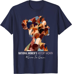 National Women's History Month Empowering Women T-Shirt - T-Shirt | Navy