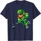 Ice Hockey St Patricks Day Boys Kids Sport Green Leprechaun T-Shirt - T-Shirt | Navy