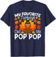 My Favorite Turkeys Call Me Pop Pop Thanksgiving Family T-Shirt - T-Shirt | Navy