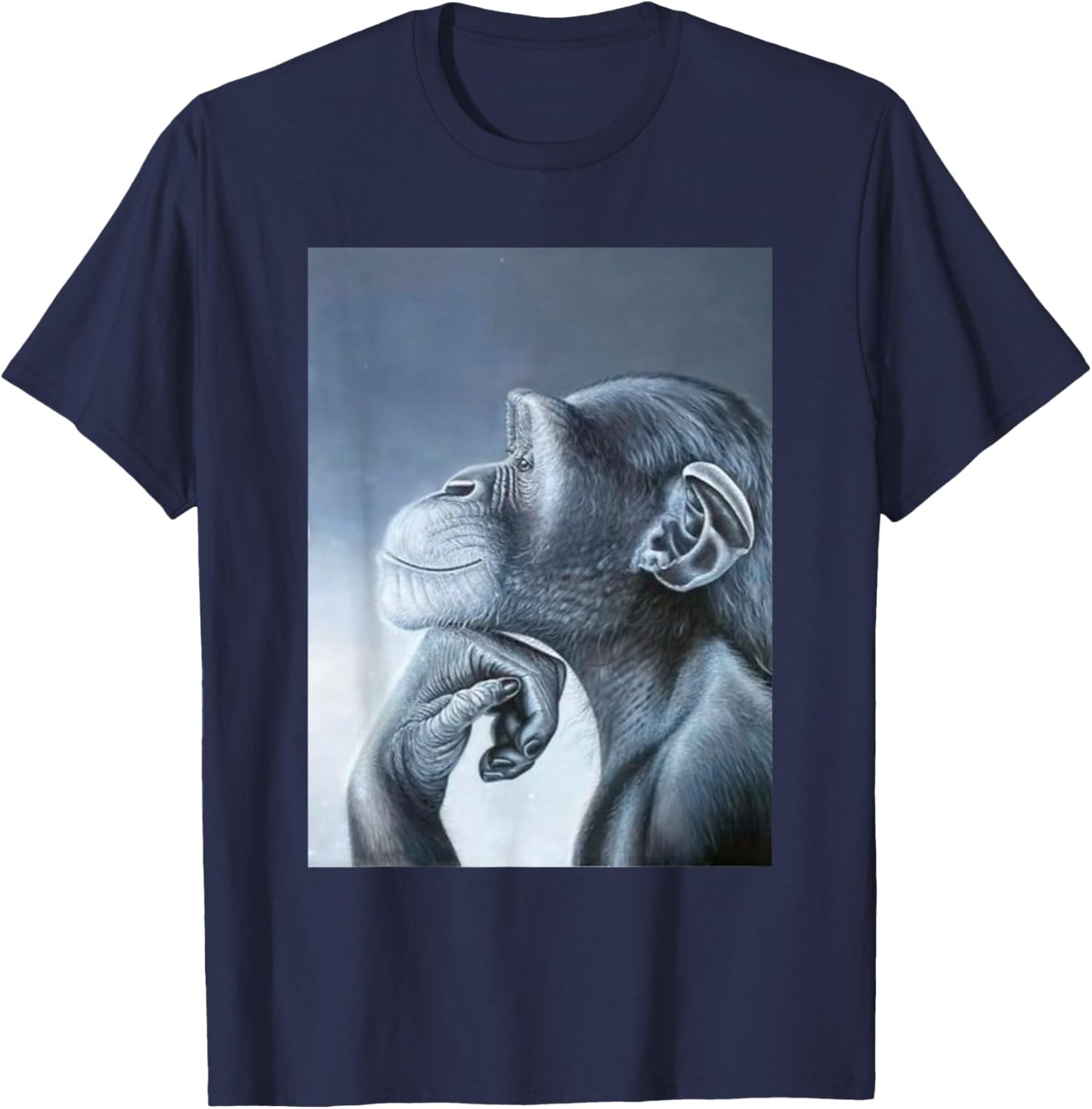 Funny Lion Monkey Meme brainrot Rage Bait Monkey Meme T-Shirt - T-Shirt | Navy