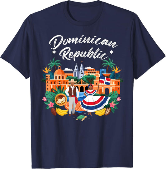 Dominican Flag Idea Kids Latin Heritage República Dominicana T-Shirt - T-Shirt | Navy